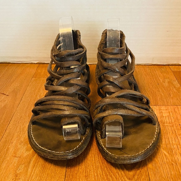 Ash Shoes - Ash, Italy, Hand Made Women's Brown Leather Strappy Sandals, 40 / 9.